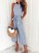 Women Sleeveless Striped Halter Jumpsuit