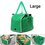 Foldable Tote Bag Grocery Grab Bag Fabric Shopping Carrier Clip-To-Cart Ecofriendly