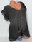 Short Sleeve Solid V neck Basic Casual T-Shirt