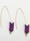 Quartz Arrow Drop Earrings Hooks