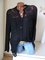 Long Sleeve Elegant Cotton Lace Stand Collar Paneled Plus Size Solid Shirts Blouse