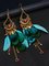 Womens Long Feather Pendant Tassel Earrings
