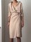 V neck Women Daily Long Sleeve Linen Casual Solid Spring Dress