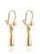 Simple 18k Gold Plated Waterdrop Dangle Pendant Earrings