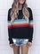 Cotton Casual Knitted Crew Neck Striped Sweater
