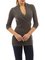 Long Sleeve Bandage Knitted V-Neck Solid Sweater