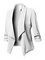 Winter Work Elegant Solid Paneled Shawl Collar Plus Size Blazer