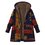 Plus Size Abstract Printed Hoodie Casual Coat
