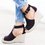 Women Chic Espadrille Wedges Sandals with Adjustable Buckle