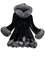 Women's Fur Coat Patchwork With Hoodie Fashion Coat