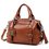 Mult -slots Retro PU Leather Boston Handbag Crossbody Bags