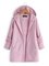 Wine Red Hoodie Zipper Solid Casual Coats