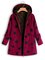 Wine Red Vintage Polka Dots Hoodie Zipper Coats