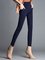 Casual High-Rise Pockets Skinny Leg Pants