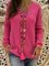 Plain Casual Long Sleeve V Neck Fall&Winter Knitted Sweaters