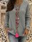 Plain Casual Long Sleeve V Neck Fall&Winter Knitted Sweaters