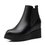 Simple Black Daily Panel Flat Heel Pu Women Shoes
