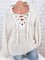 Lace Up Knitted Knit Wear Jumper Sweaters With Hoodie