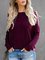 Crew Neck Long Sleeve Casual Back-Zipper Sweaters