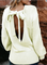 Casual Knitted Round Neck Winter Backless Solid Sweater