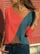 Long Sleeve Patchwork Vintage V Neck T-Shirts