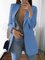 Solid Lapel Elegant Long Sleeve Blazers