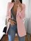 Solid Lapel Elegant Long Sleeve Blazers