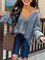 Solid Sweet V Neck Long Sleeve Sweaters