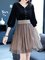 Vintage V Neck Black A-Line Velvet Mini Dress