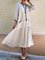 Crew Neck Women Fall Dresses Daily Casual Cotton Dresses