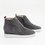 Womens Fashion Sneakers Platform Wedges Strap High Top Zipper Penny Booties Faux Leather