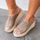 Women's Platform Weaving Peep Toe Buckle Sandals