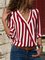 Long Sleeve V Neck Striped Shirts & Tops