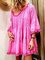 V Neck Tassels Casual Dresses