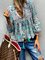 Boho Vintage V Neck Blouses