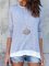 Paneled Long Sleeve Crew Neck T-Shirt