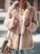Fleece Cozy Long Sleeve Vintage Shawl Collar Cashmere Teddy Bear Coats