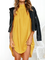 Summer Women Linen Daily Basic Turtle Neck Sleeveless Boho Solid Dress