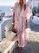 V neck Women Boho Short Sleeve Slit Solid Summer Dress
