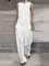 Plus Size V Neck Solid Sleeveless Beach Resort Jumpsuits Rompers