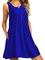 Crew Neck Women Summer Dresses Shift Beach Casual Buttoned Dresses