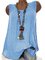 Linen Round Neck Sleeveless Casual Tanks