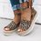 Leopard Espadrilles Flatform Wedge Buckle Open Toe Sandals