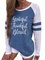 Spring Letter Printed Color-block Casual T-Shirts