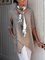 Pockets Half Sleeve Asymmetrical Casual Blouses Without Scarf