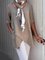 Pockets Half Sleeve Asymmetrical Casual Blouses Without Scarf