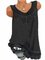 Plus Size Lace Cutouts Sleeveless Crew Neck Casual Camis