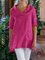 Long Sleeve Casual Cowl Neck Cotton-Blend Shirts