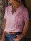 V neck Solid Short Sleeve T-shirts