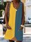 Summer Pockets Paneled Shift Casual Dresses